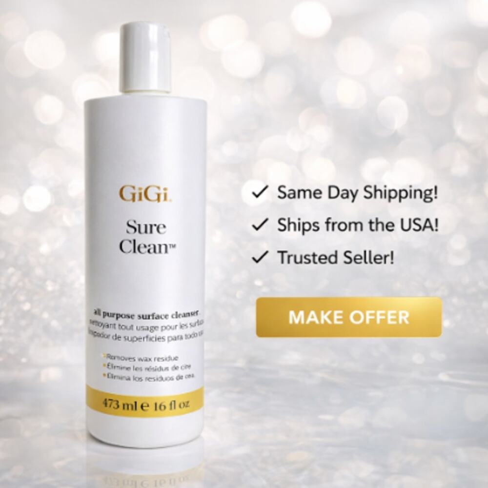 GiGi Sure Clean All Purpose Cleaner and Wax Remover 16 oz/ 473 ml NEW
